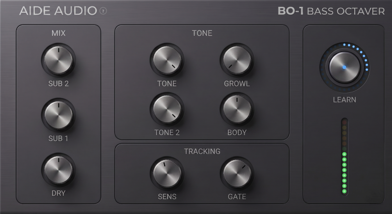 AIDE AUDIO BO-1 Bass Octaver Plugin GUI